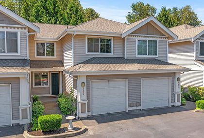 Exterior of the previously listed townhome after preparation for its relaunch.